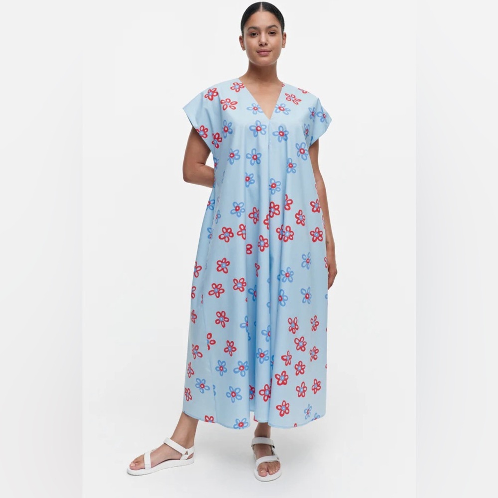Marimekko Meret Demeter Cotton Poplin Dress size S.